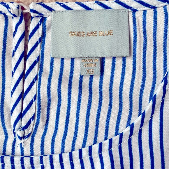 Skies Are Blue Striped Blouse - Picture 2 of 5